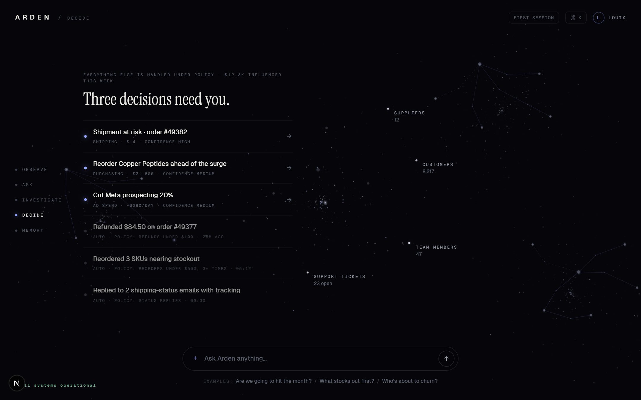 Mission Control — Decide
